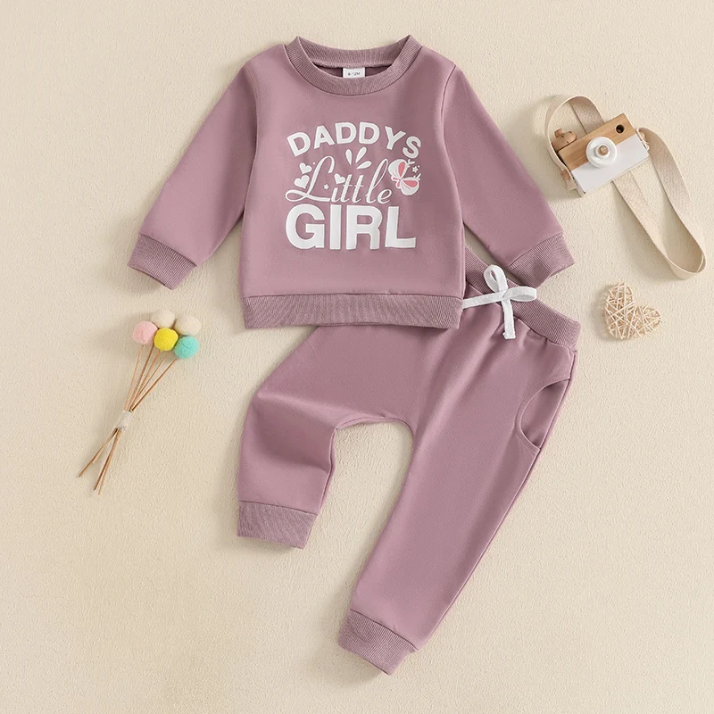 Осенняя одежда для маленьких девочек пуловеры с круглым вырезом и длинными