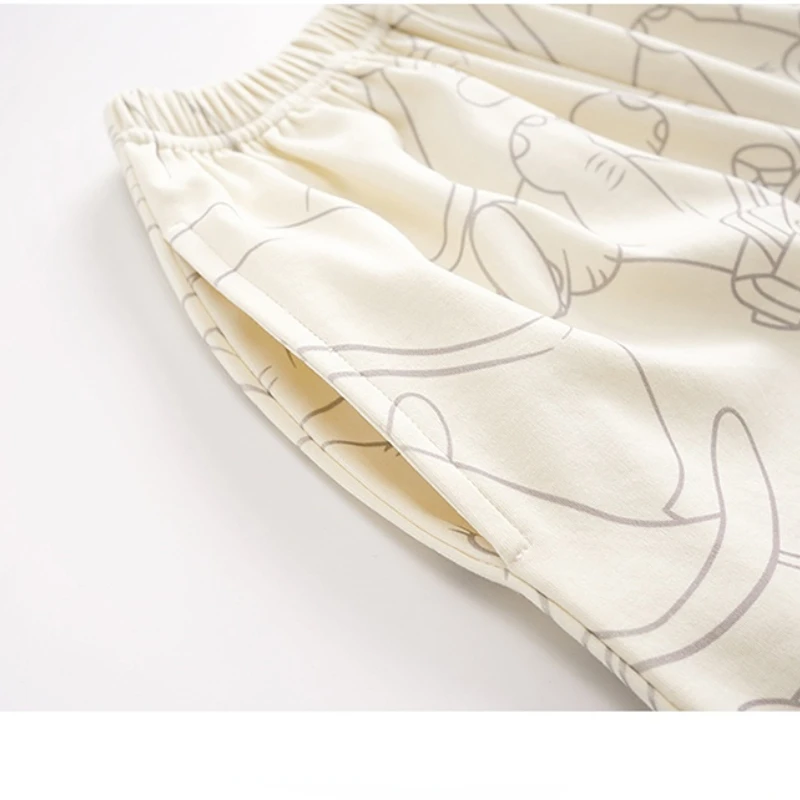 Disney M-3XL Loose 2 Pieces Set Pajamas for Women Summer Sleeveless Top with Shorts Cotton Soft Sleepwear Ladies Casual Outfits