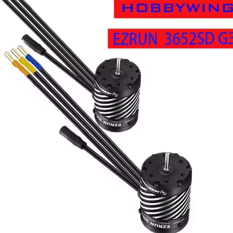 Фото Бесколлекторные моторы Hobbywing EZRUN 3652SD G3 3300/4100/5400KV с датчиками и комплектом MAX10 G2 80A ESC для радиоуправляемых моделей 1/10 и 1/8 (багги, спорткары). №1