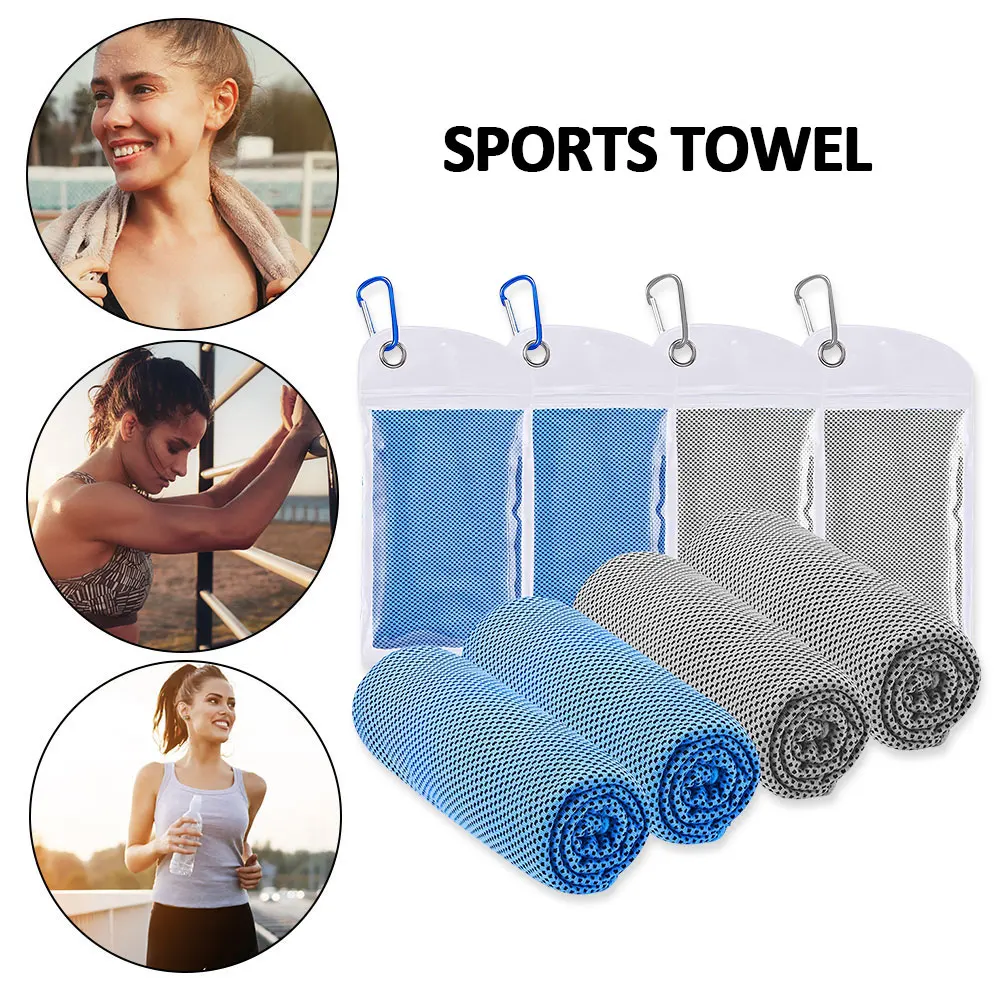 

1/4pcs Summer Sports Cold Washcloth Women Men Gym Fitness Microfiber Yoga Sports Heatstroke Cooling Ice Athlete Neck Towels