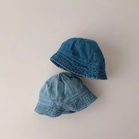 2022 new foldable fisherman hat washed denim bucket hats unisex fashion bob caps hip hop gorros men women panama bucket cap