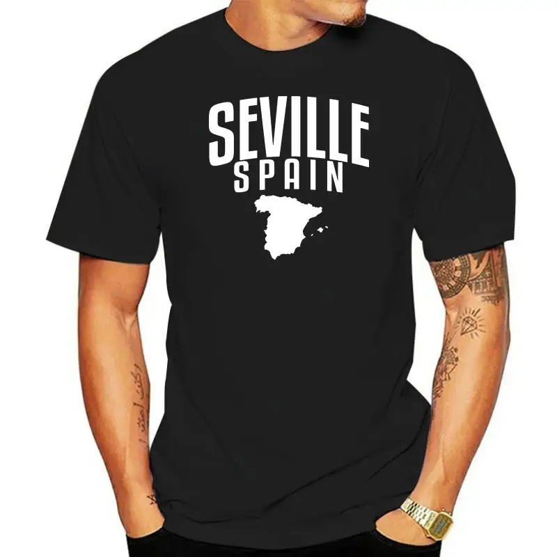 

Fitted Seville Spain T-Shirt Women Cotton Outfit Harajuku Boy Girl T Shirts Basic Solid 2022 Plus Size S-5xl Hiphop Top