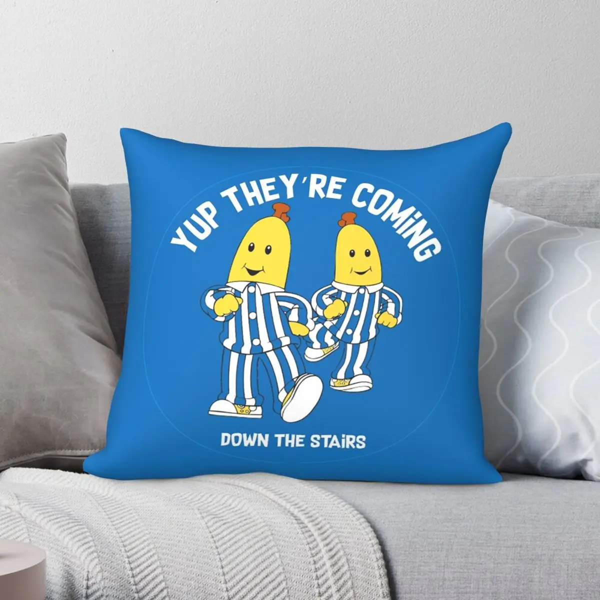 

Silly Bananas Pyjamas Square Pillowcase Polyester Linen Velvet Pattern Zip Decor Throw Pillow Case Sofa Cushion Cover 45x45