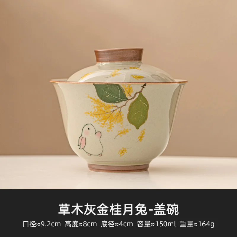 

Керамическая чаша для чая Ercai, ручной работы, милый кролик, 150 мл