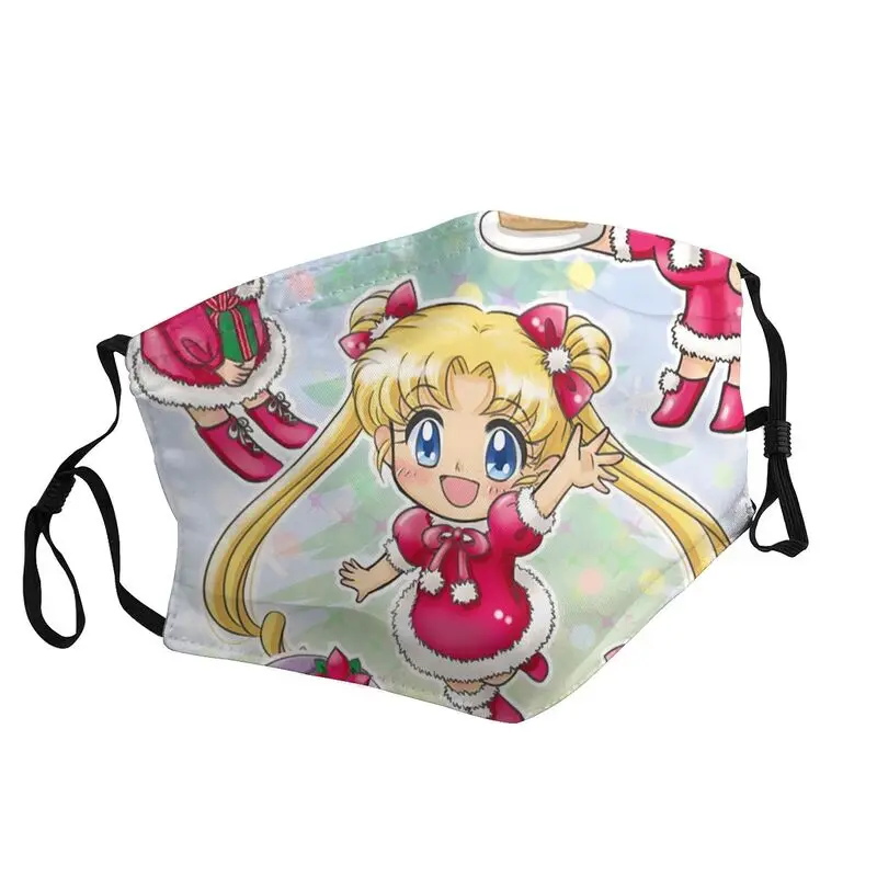 

Sailor Team Chibi Mask Unisex Adult Anti Haze Dust Super Moon Girl Manga Mask Protection Respirator Non-Disposable Mouth Muffle