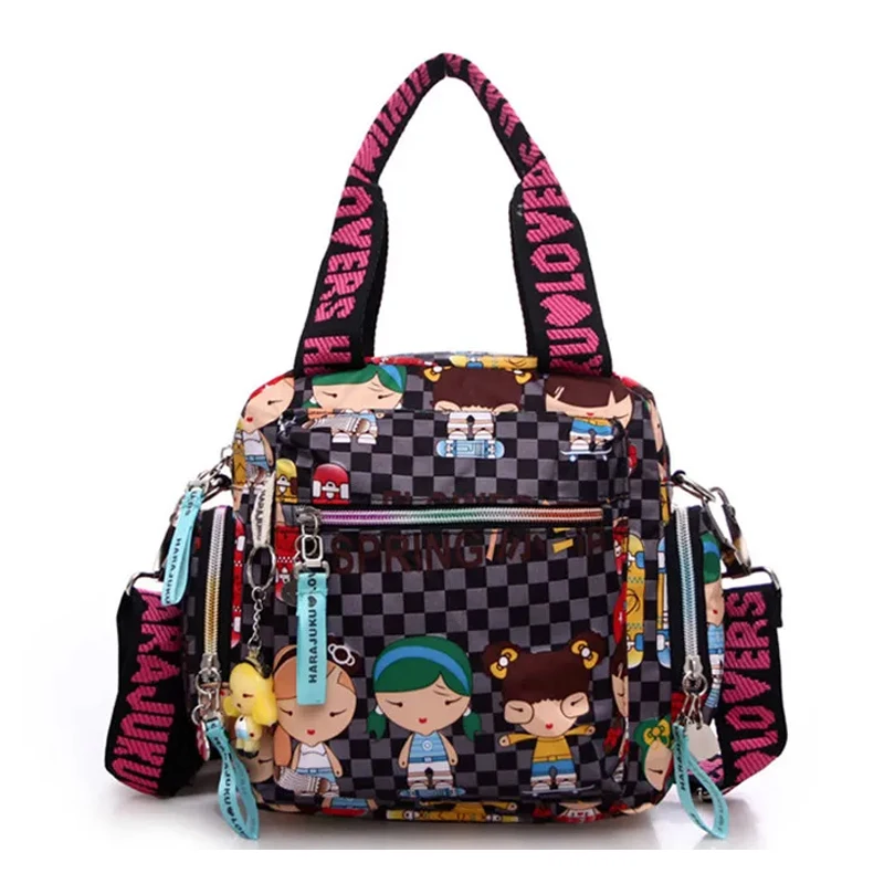 

New Woman Candy Color Shoulder Bag 2023 Cowboy Bag Cute Girl Harajuku Baby Handbag Multi-functional Oxford Cloth Messenger Bag