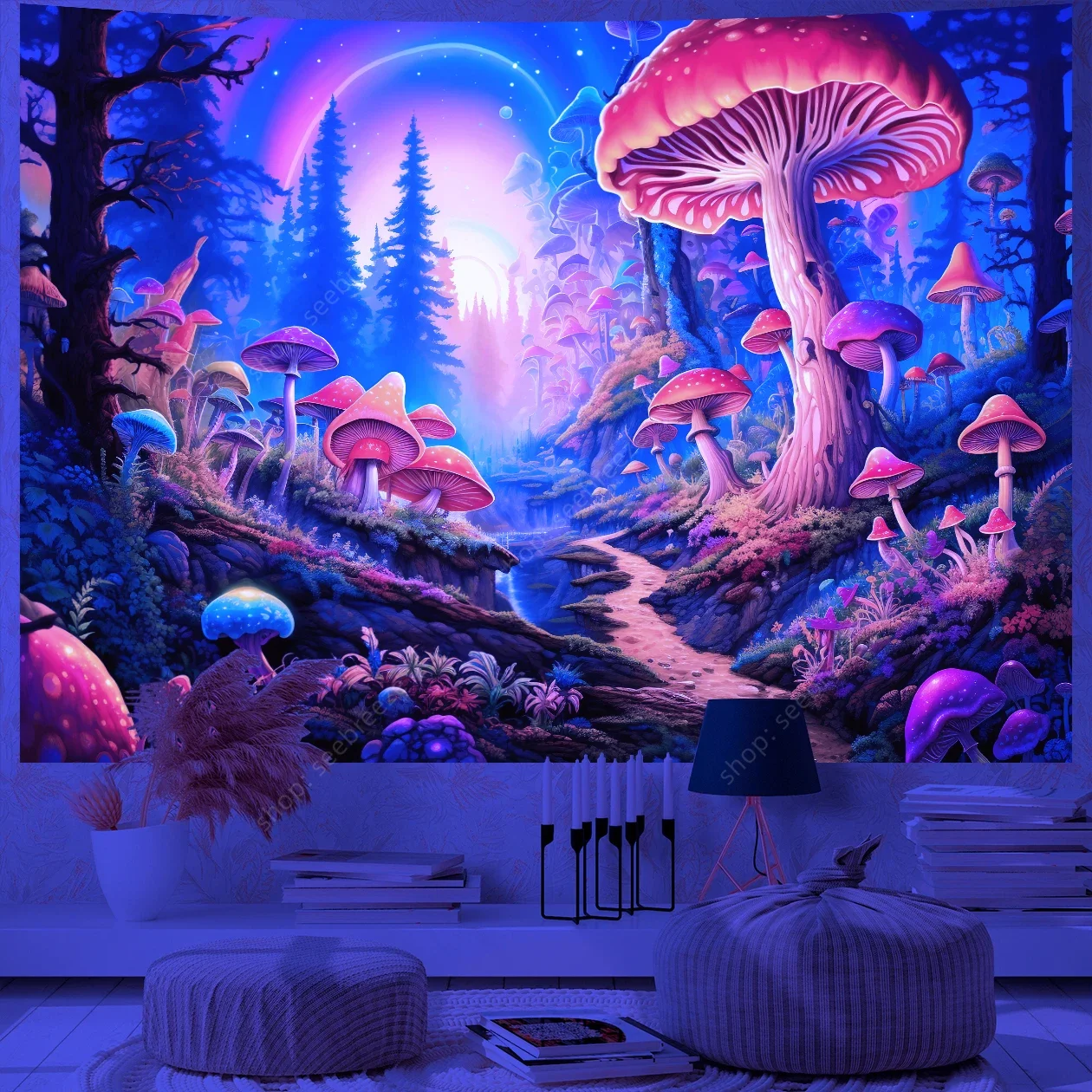 

Фэнтезийный гриб гобелен 100% полиэстер