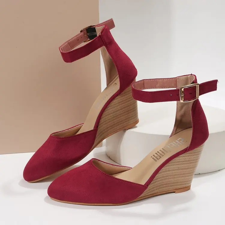 

Туфли женские на танкетке, заостренный носок, высокий каблук, удобная подошва, модные элегантные, весна-осень