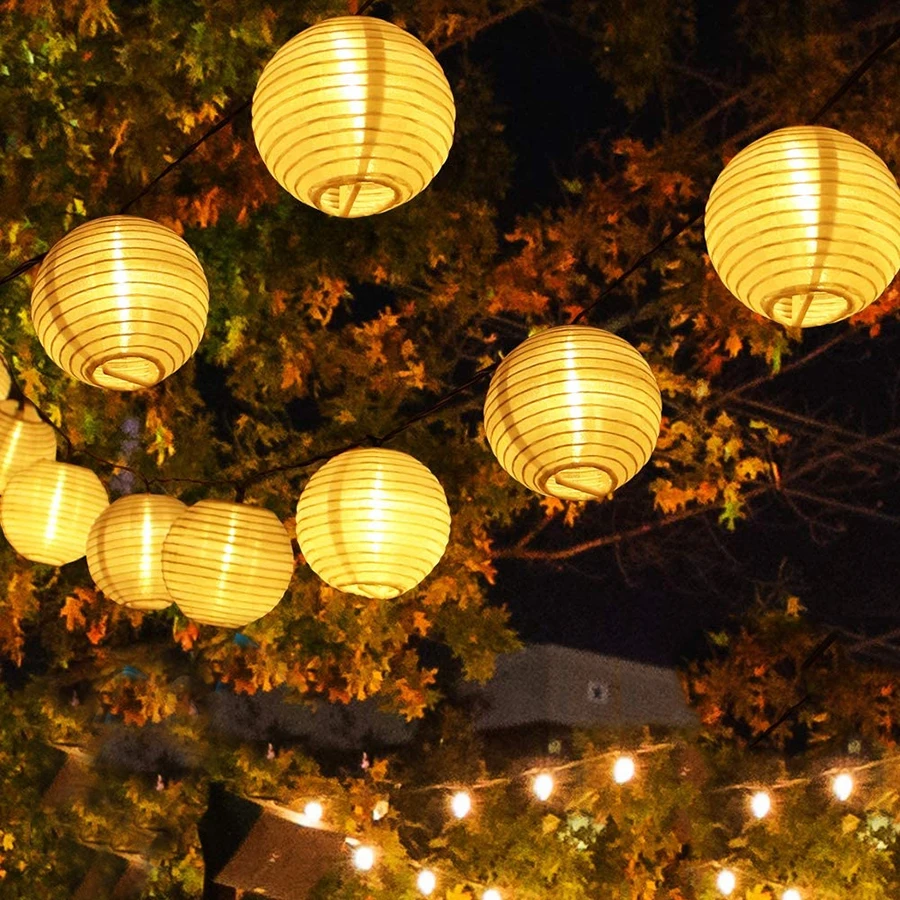 

Solar Lantern String Light 10/20/30LED Outdoor Globe Ball Solar Garden Garland Light For Party Christmas Holiday Patio Decor