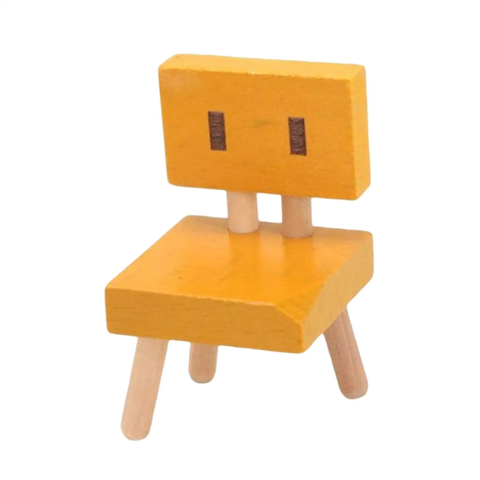

Mini Chair Ornament Seat Anime Peripherals Wooden Chair for Home Desk Office