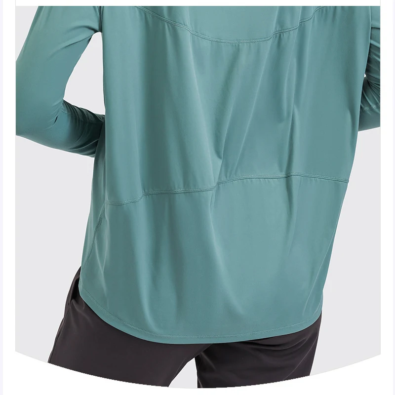 Lulu Women's Summer Yoga Clothes Solid Color Round Neck Tops Gym Running Sports Loose Yoga Clothes