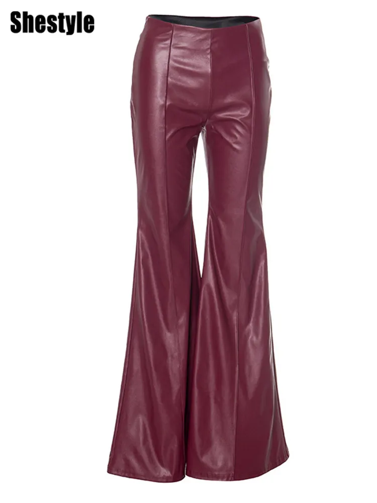 Shestyle черные расклешенные длинные брюки длиной до пола женские с высокой талией и