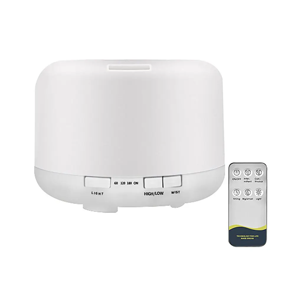 

Aroma Diffuser 500 Ml Electric Ultrasonic Essential Oils Diffuser Air Atomizing Humidifier With Remote Control Pure White