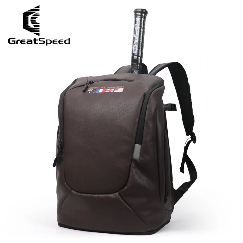Greatspeed Tennis Racket Backpack Bag Badminton Bag Travel Business Large Capacity with Shoe Compoment Fashion Badminton Bag
