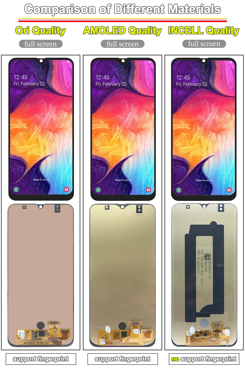 Фото Новый ЖК-дисплей для Samsung Galaxy A50, сенсорный экран в сборе, замена дисплея для Samsung A50 A505, ЖК-дисплей для телефона S №3
