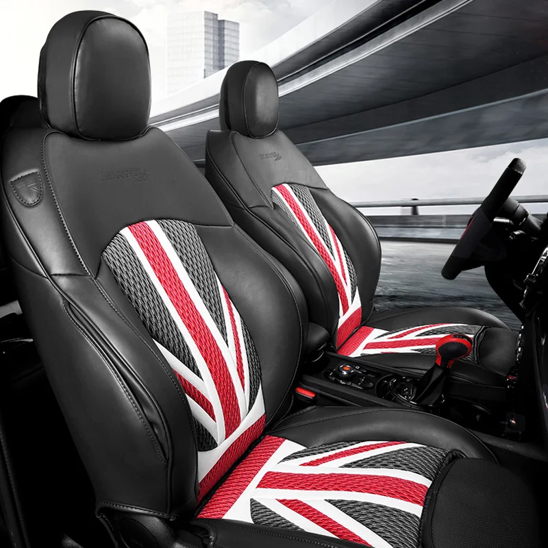 Фото Полный кожаный комплект чехлов для автомобильных сидений, для Mini Cooper F54 F55 F56 F57 F60, аксессуары для интерьера автомобиля Clubman №3