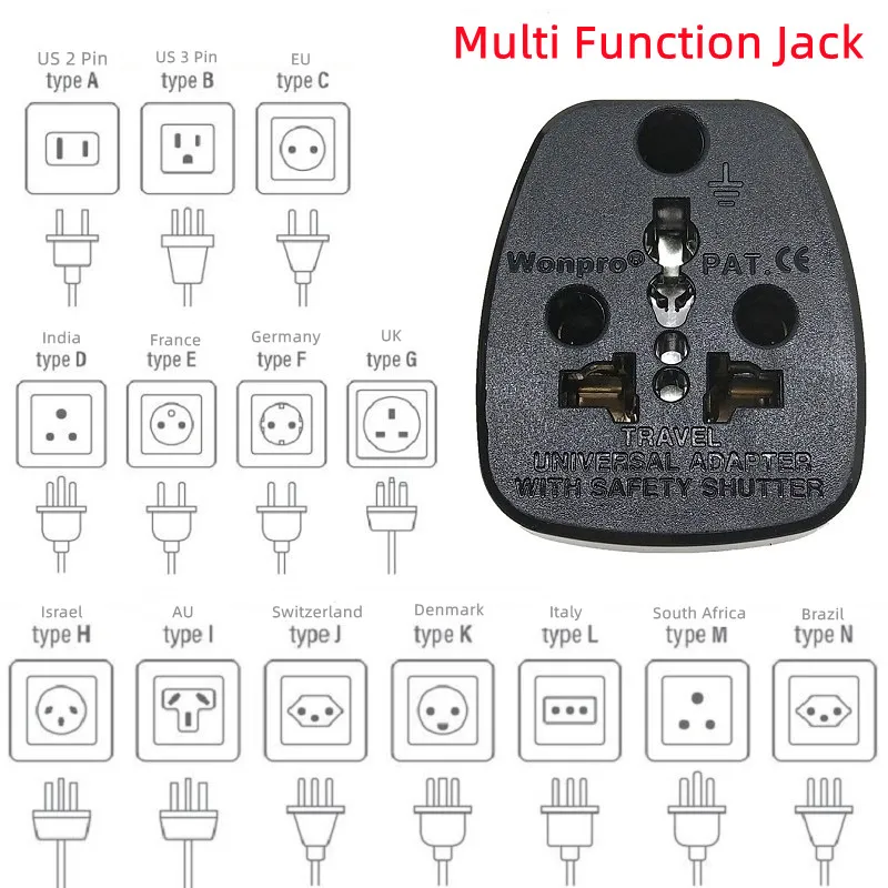 Адаптер US UK EU AU преобразователь Южная