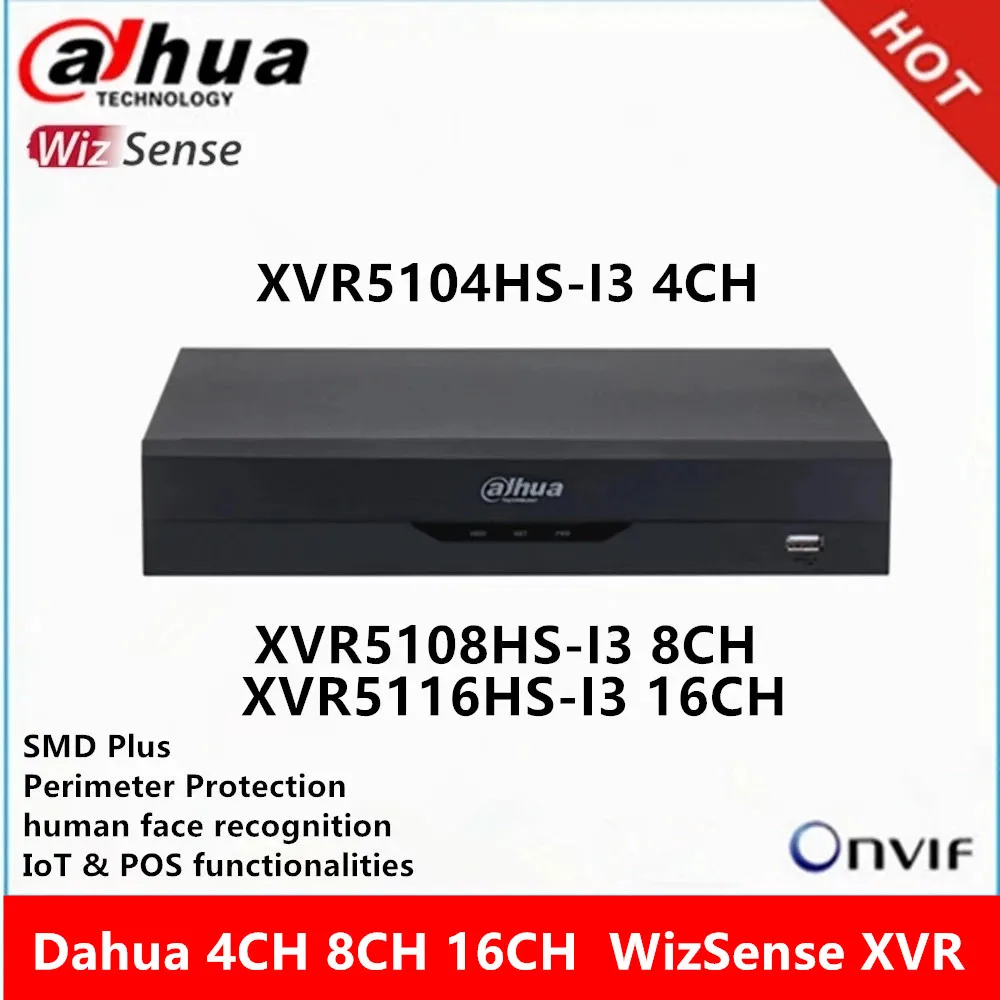Записывающее устройство Dahua XVR5104HS-I3 4CH & XVR5108HS-I3 8CH & XVR5116HS-I3 16CH WizSense XVR поддерживает до 6Мп IP-камер и 5Мп HDCVI.