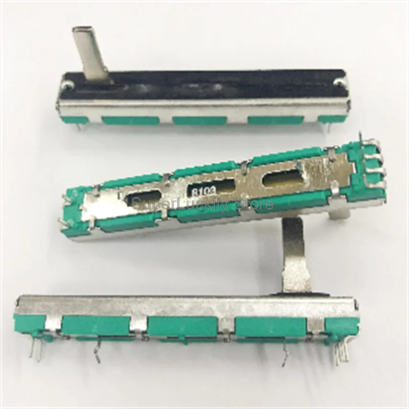 

10 шт./лот 60/75 мм фейдер-микшер двойной A50K 50K B10K A10K потенциометр громкости длина ручки 15 мм