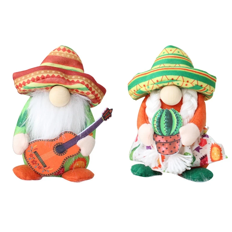 

AT69 -Fiesta Gnome, пара пять Mayo Tomte Для мексиканского тако, ко-вторых, эльф, карликовый подарок, ниссе, кухонные декорации в несколько рядов
