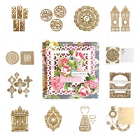 2022 arrival new cross and clock courtyard door cutting dies scrapbook used for diary decoration embossing diy card handmade