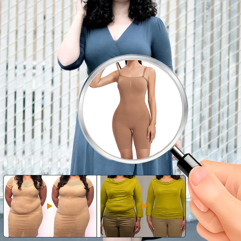 Bodysuit for Women Tummy Control Shapewear Mid-Thigh Seamless Full Body Shaper Daily Life Butt Lifter Corset