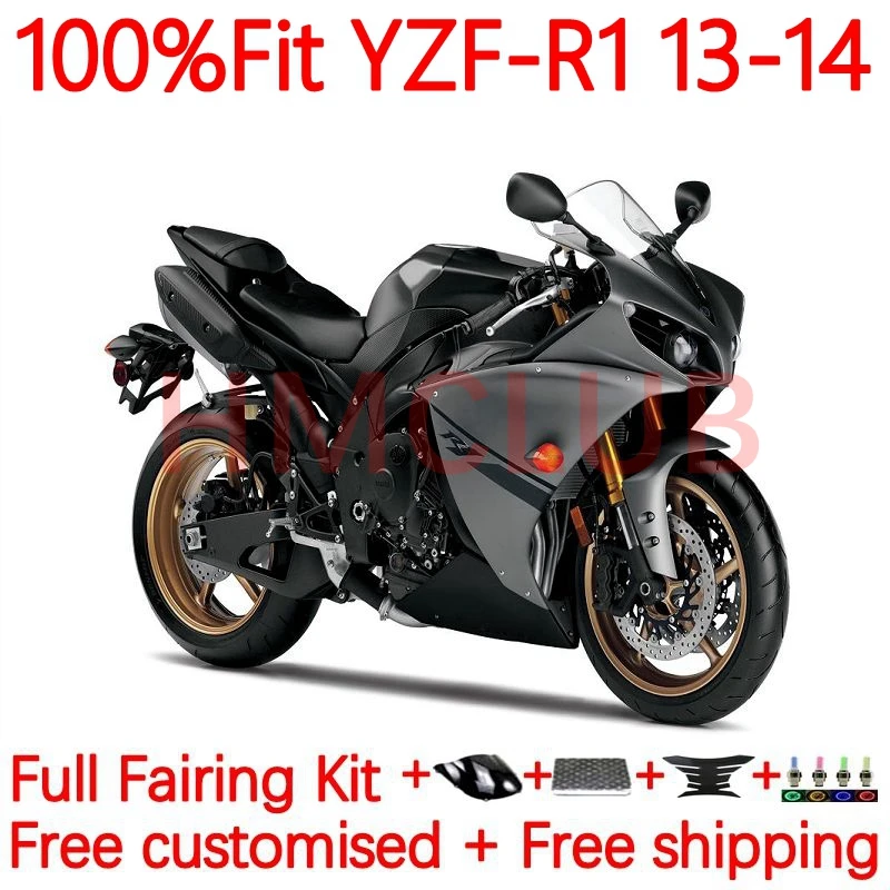 

Инжекционный корпус для YAMAHA YZF-R1 YZF R1 R 1 1000 C YZFR1 2013 2014 1000CC YZF1000 13 14 OEM обтекатель 6No.80 глянцевый серый