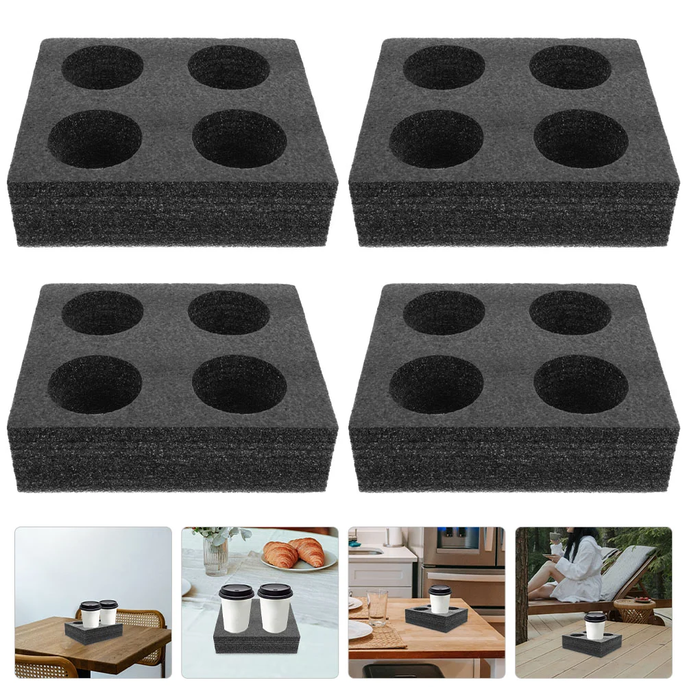 

Cup Carrier Holder Tray Drink Coffee Takeout Beverage Packing Disposable Delivery Carriers Tea Milktake Out Holders Cardboard