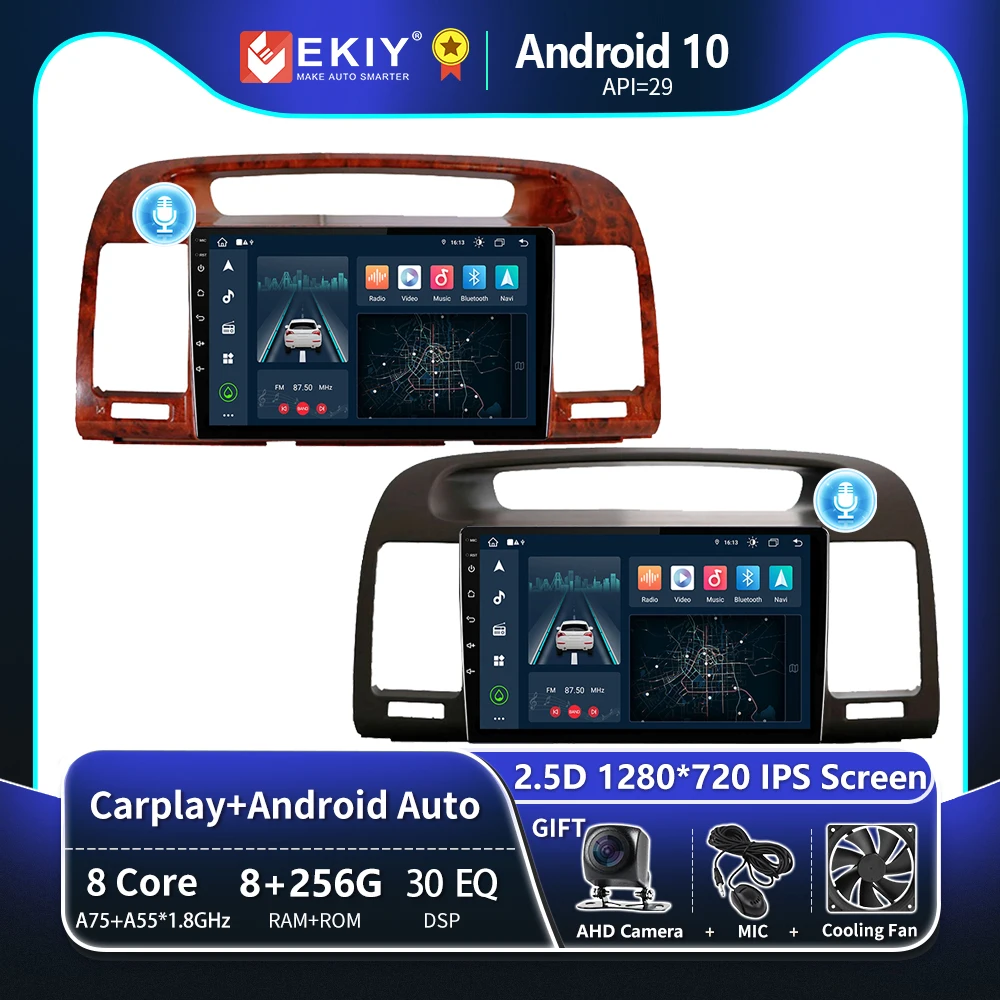 

EKIY T8 8G 256G For Toyota Camry 5 XV 30 2001 - 2006 Car Radio Multimedia Video Player Navigation GPS Android Auto No 2 Din DVD