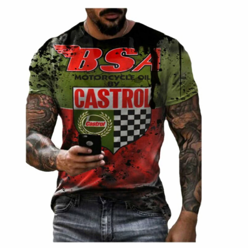 

Мужская футболка с 3D-принтом, круглым вырезом и коротким рукавом