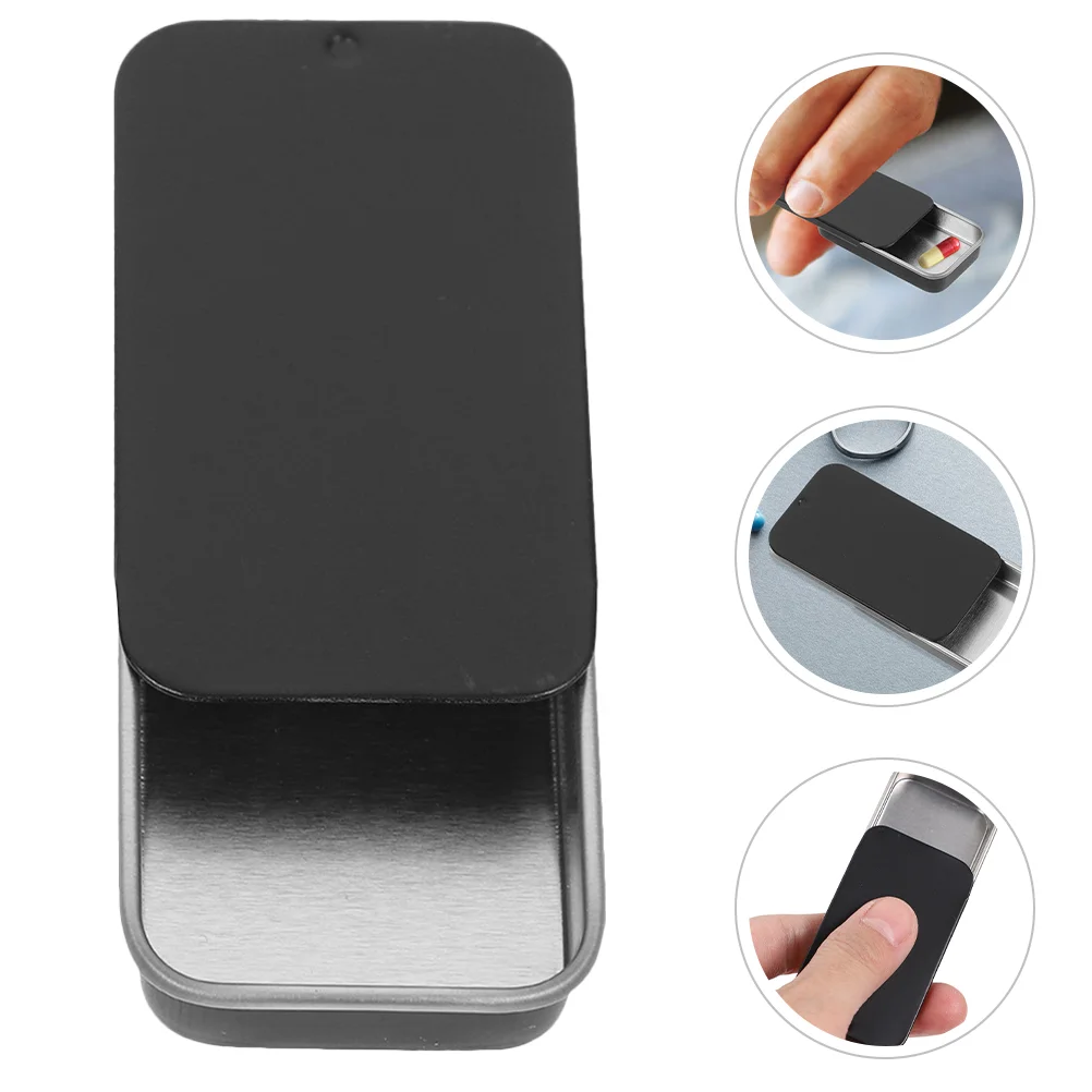 

20pcs Slide Top Tinplate Box Craft Slide Top Storage Box Retro Tin Box Container