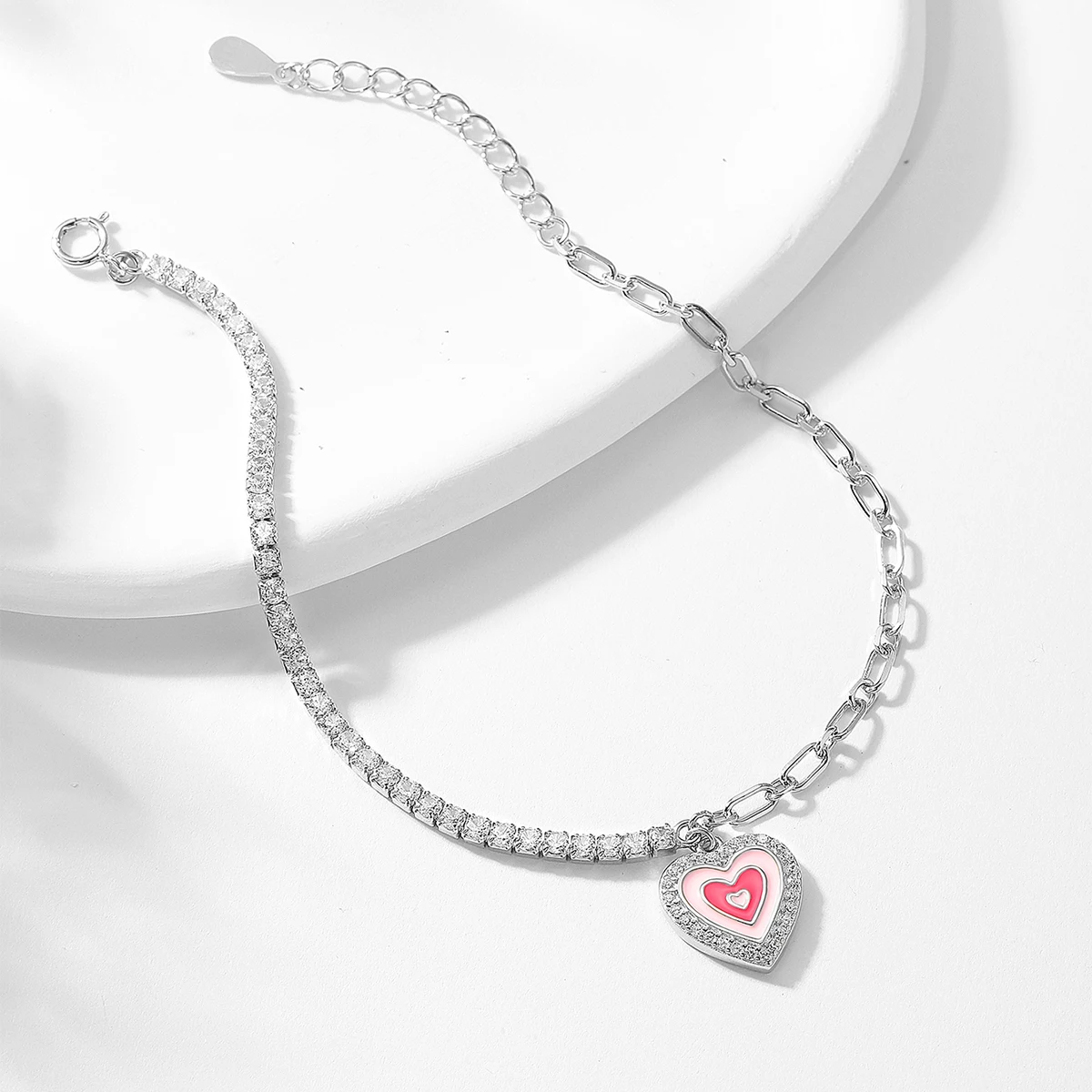 Роскошный браслет-цепочка из стерлингового серебра 925 пробы великолепный и