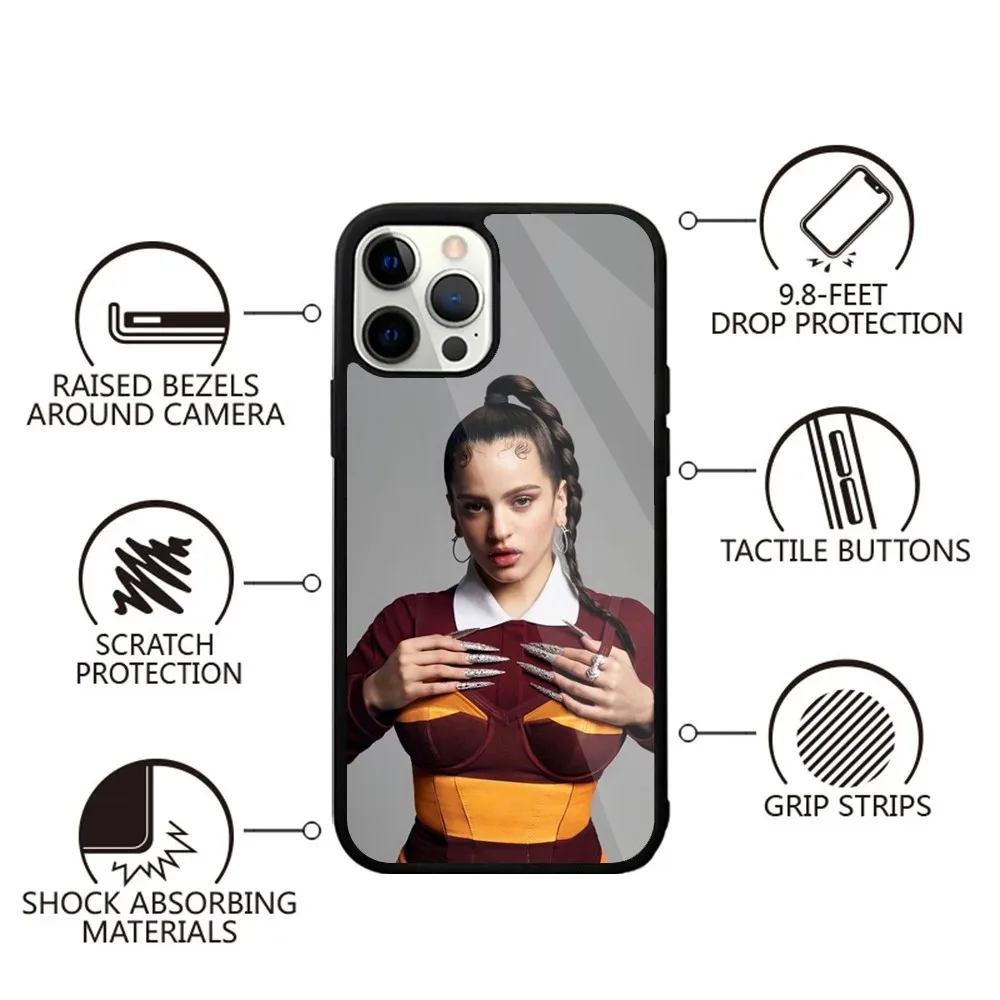 R-Rosalia S-испанский певец чехол для телефона iPhone 15 14 13 12 11 Plus Pro Max Mini Magsafe Магнитная