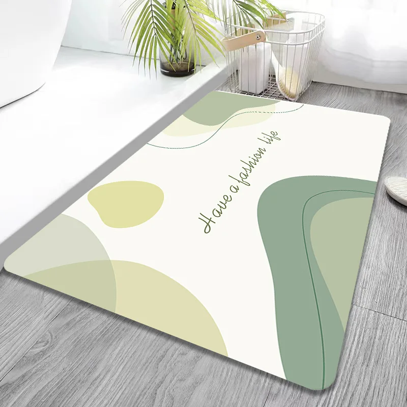 

Super Absorbent Bath Mat Instant Drying Bath Mat Non Slip Diatom Mud Bathroom Rug Anti-skid Floor Carpet Home Shower Doormat