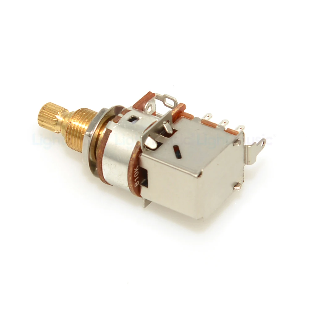 Фото 1pcs Guitar Push Pull Potentiometer A250K B250K A500K B500K 18mm Brass Shaft Guitars Control Pot Potentiometers Parts №3