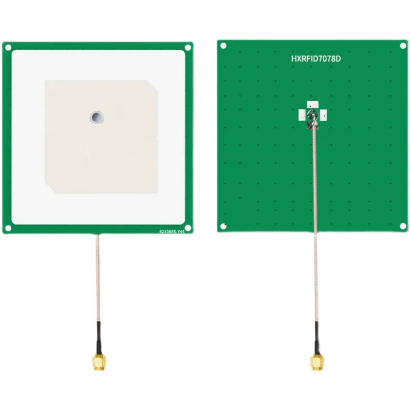 915MHz 5dBi Small UHF RFID Ceramic Antenna 60*60mm PCB size with 12cm cable SMA MMCX IPEX TNC connector for reader