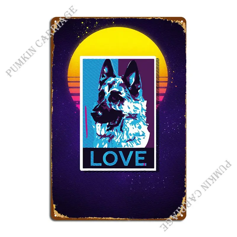 

Металлический знак немецкой овчарки, украшение для фотосъемки, жестяной плакат