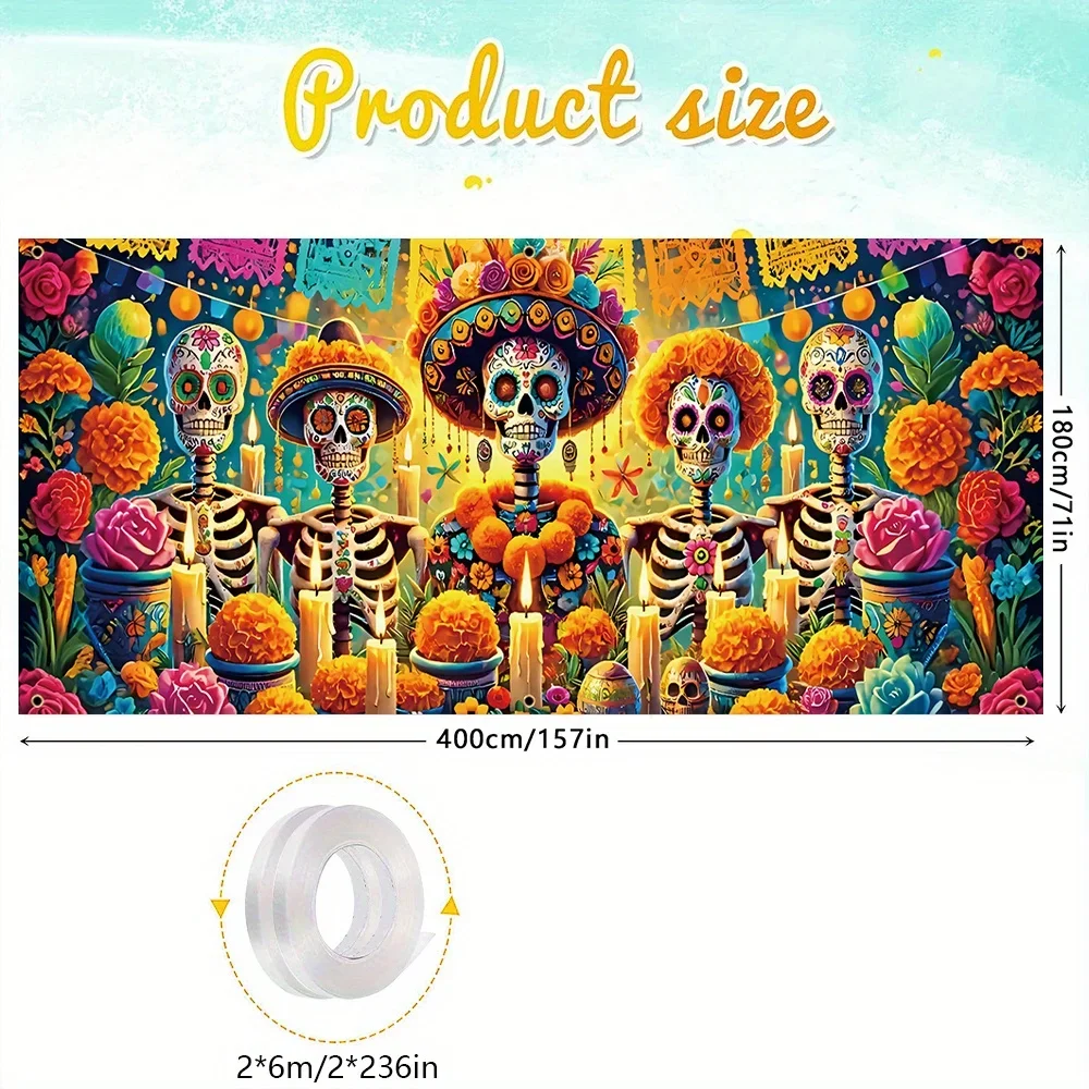 Дневник мертвецов в гараже-яркие цветочные принты с черепом для улицы