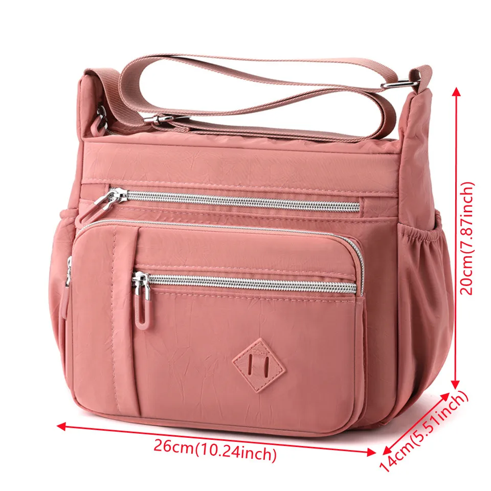 Women Nylon Messenger Bag Shoulder Handbags Female Vintage Crossbody Bags Waterproof Tote Shoulder Bag