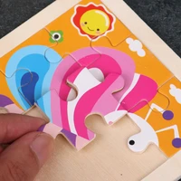 11x11cm educational toys kids wooden puzzle cartoon animal traffic jigsaw puzzle toys tangram wood puzzle toys for children gift