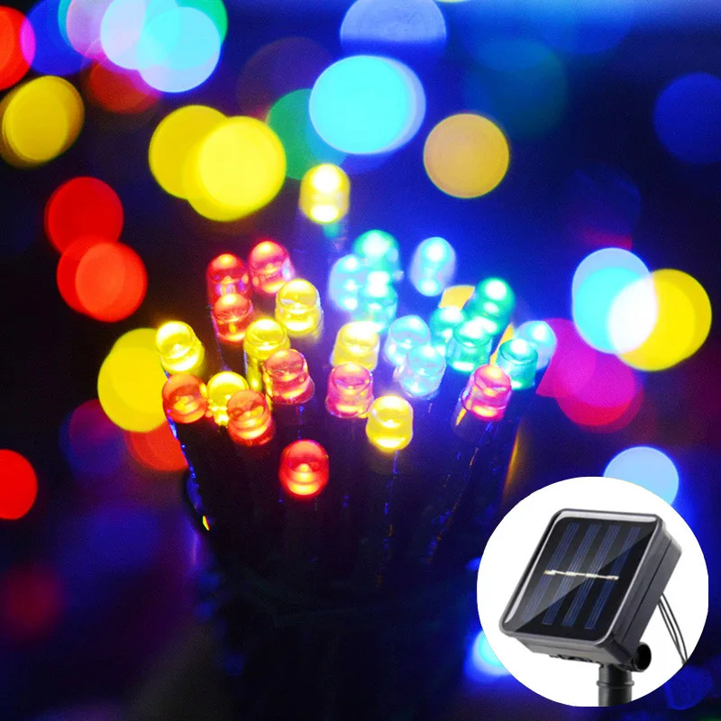 

1pack Solar String Fairy Light LED Outdoor Waterproof 5M/7M/22M/32M Garland Street Lamp Festoon Christmas Party For Garden Decor