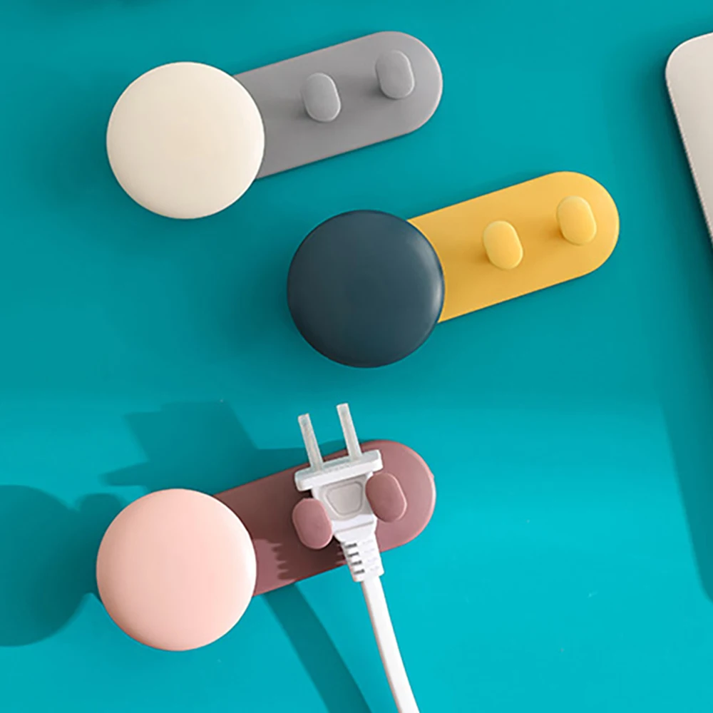 

Wall-mounted Self-adhesive Holder, USB Winder Management Clips, Data Cable Storage Buckle, Power Plug Socket Hook