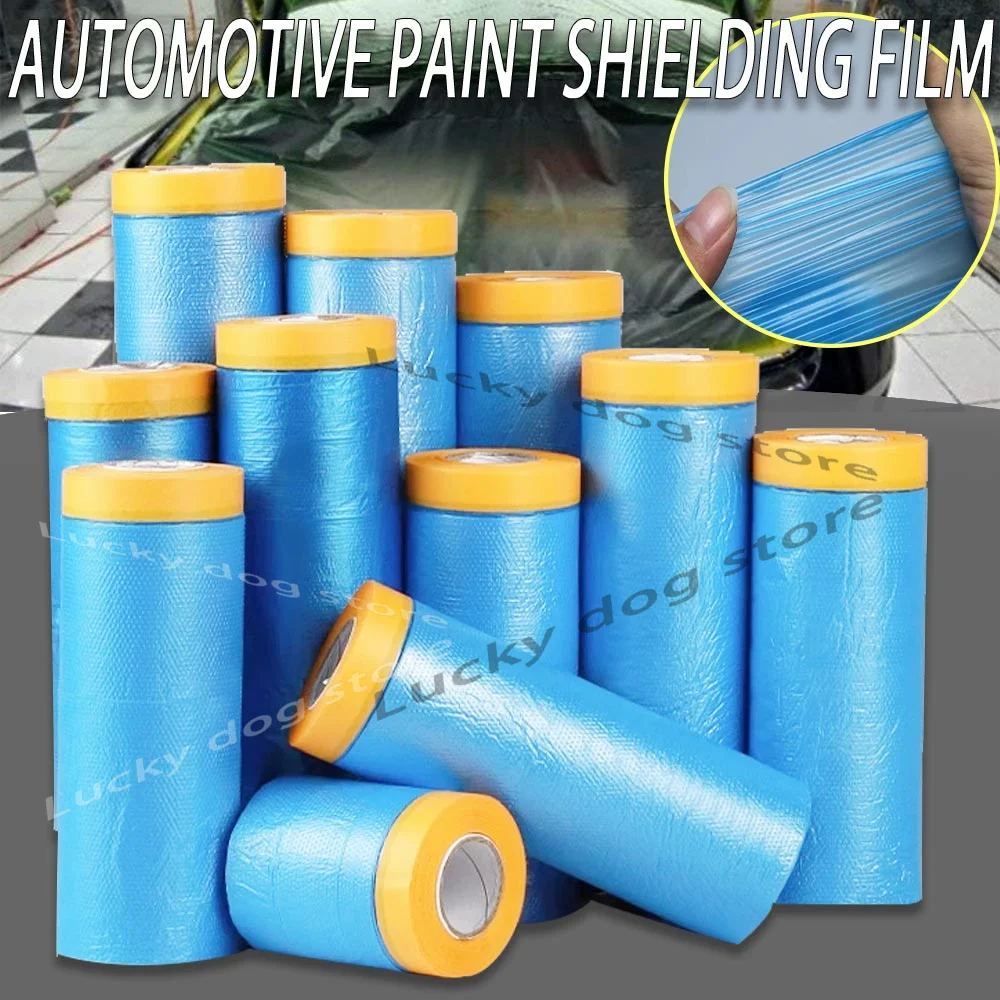 

Предварительно наклеенная маскирующая пленка для автомобильной краски, пластиковый лист, предварительно наклеенная защитная пленка, защитный чехол для покраски автомобильного покрытия, мебели