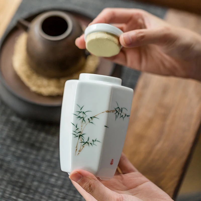 Классические керамические банки для хранения герметичный чай голубой