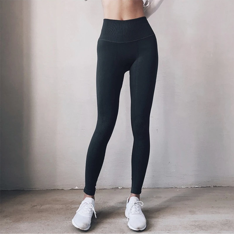 

Concise Black Legging Sport Women Raises Butt High Waist Stretch Slim Yoga Pants For Fitness Running Breathable Training Pants