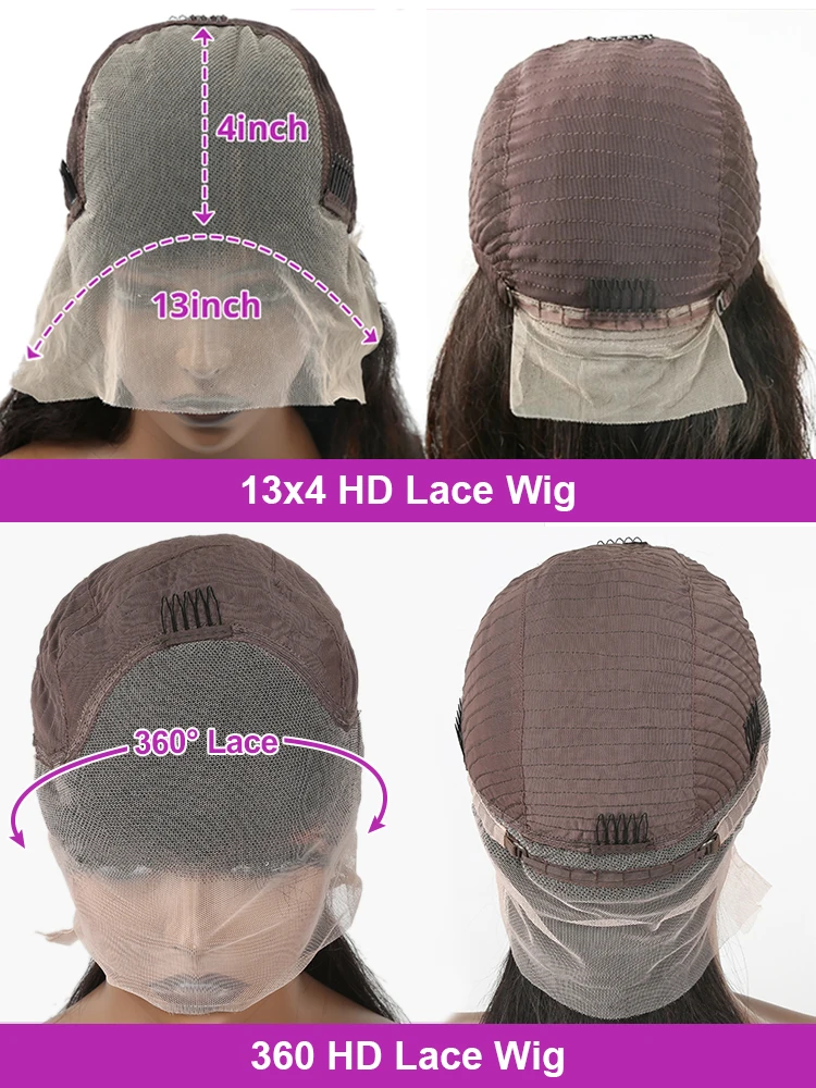 Парик из натуральных человеческих волос 13 х6 дюймов 360