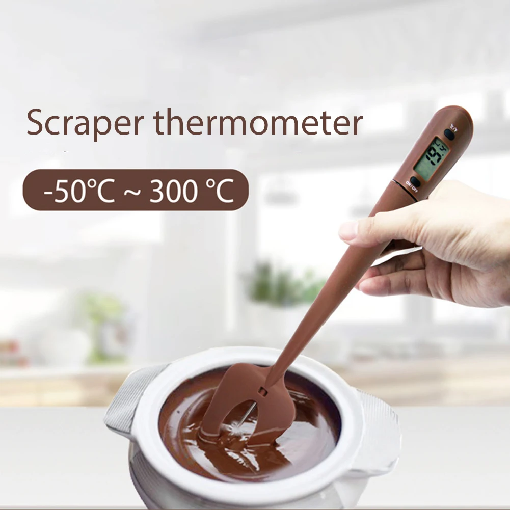 

2 In 1 Digital Spatula Thermometer Baking Cooking Candy Chocolate Temperature Meter Kitchen Silicone Cream Butter Cake Make Tool