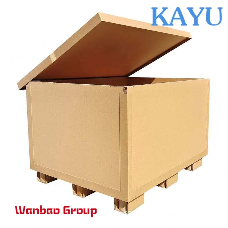 Customized heavy duty corrugated honeycomb paper cardboard carton packing box with pallet