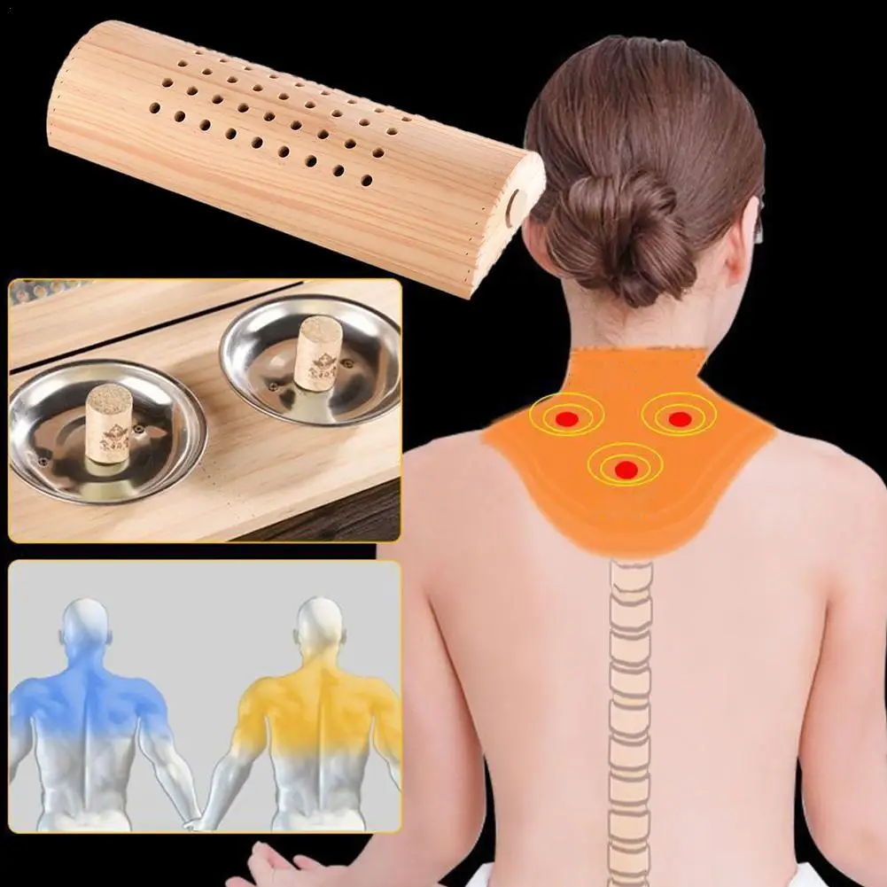 

Wooden neck moxibustion pillow, lumbar vertebra/cervical vertebra warming, acupoint hot compress, massage neck pillow
