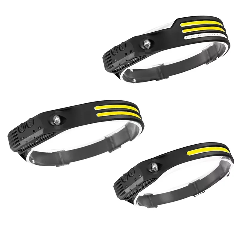 

Induction COB Headlight Outdoor Riding Light USB Charging Night Running Light Strong Light Headlight